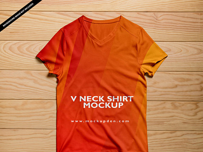 Free V Neck T Shirt Mockup PSD Template