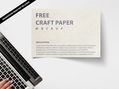 Free Craft Paper Mockup PSD Template