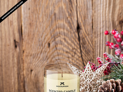 Free Scented Candle Jar Mockup PSD Template