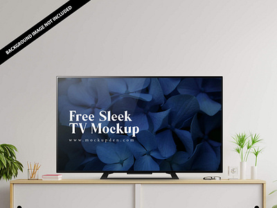 Free Sleek TV Mockup PSD Template