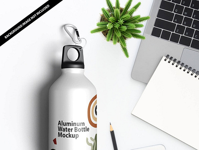 Free Aluminum Water Bottle Mockup PSD Template