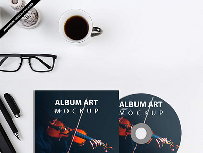 Free Album Art Mockup PSD Template