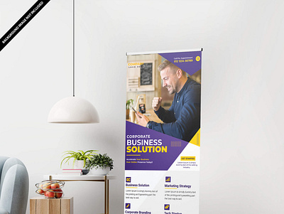 Free Stand Up Banner Mockup PSD Template