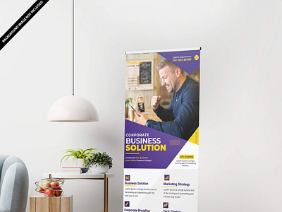 Free Stand Up Banner Mockup PSD Template