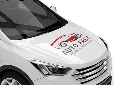 Free Car Logo Mockup PSD Template