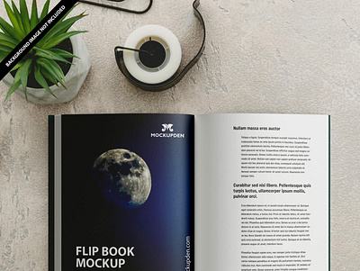 Free Flip Book Mockup PSD Template