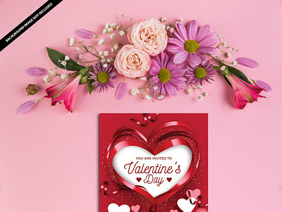 Free Valentines Day Card Mockup PSD Template