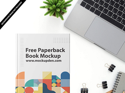 Free Paperback Book Mockup On a Table PSD Template