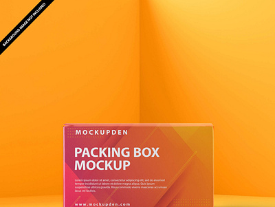 Free Packing Box Mockup PSD Template