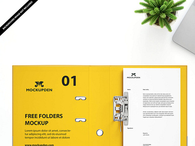 Free Folders Mockup PSD Template