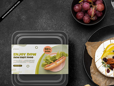 Free Food Container Mockup PSD Template