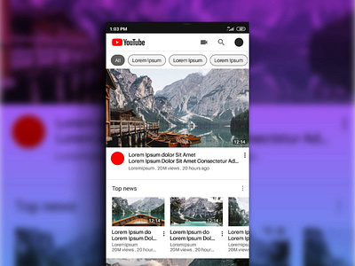 Free YouTube App Mockup PSD Template