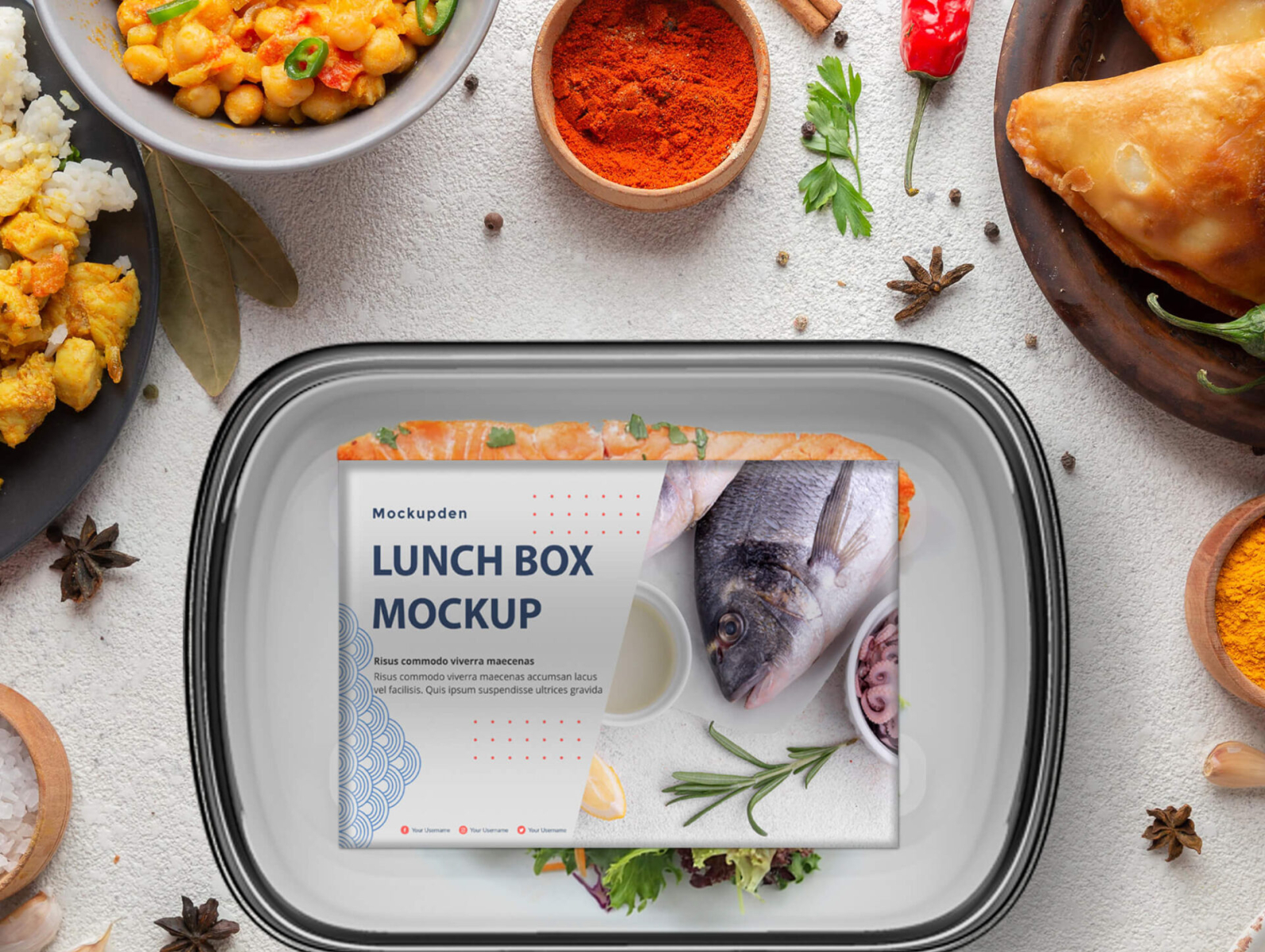 Download Free Lunch Box Mockup Psd Template By Mockup Den On Dribbble