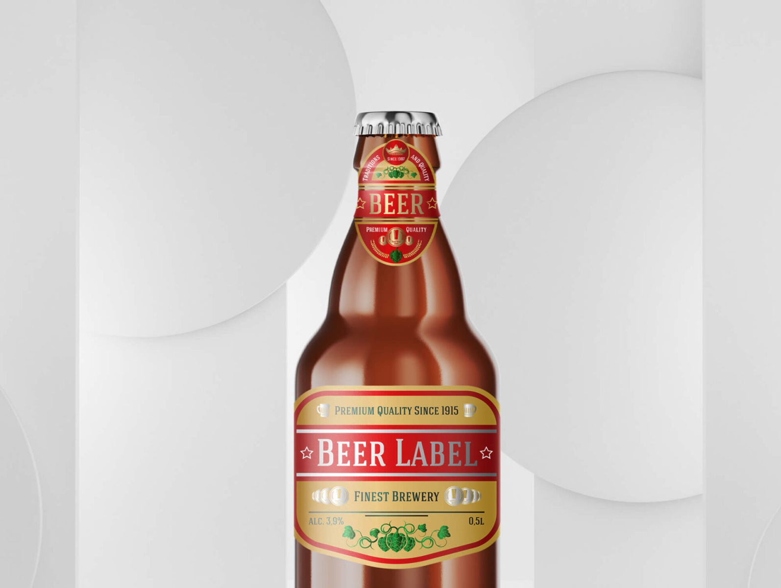 Free Beer Label Mockup PSD Template by Mockup Den on Dribbble Intended For Beer Label Template Psd