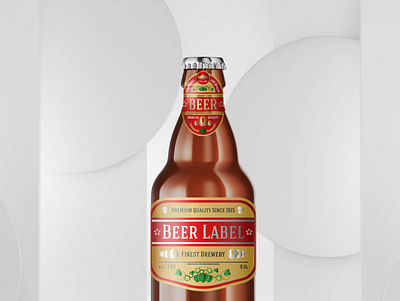 Free Beer Label Mockup PSD Template