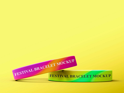 Free Festival Bracelet Mockup PSD Template