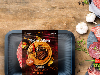 Free Food Pack Mockup PSD Template