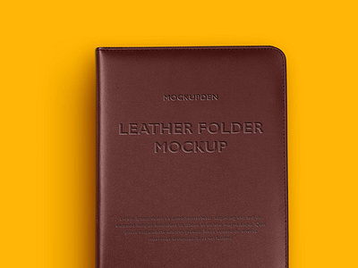 Free Leather Folder Mockup PSD Template