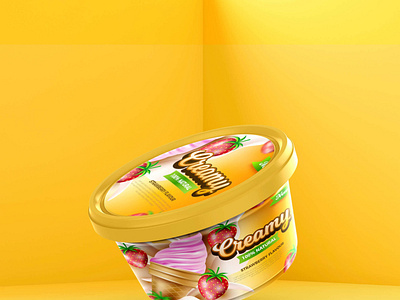 Free Ice Cream Jar Mockup PSD Template