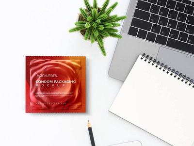 Free Condom Packaging Mockup PSD Template