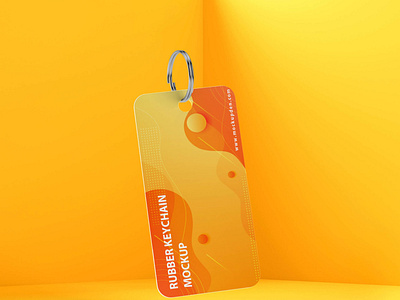 Free Rubber Keychain Mockup PSD Template