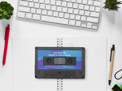 Free Cassette Tape Mockup PSD Template