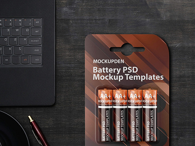 Free Battery PSD Mockup Templates