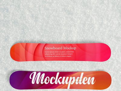 Free Snowboard Mockup PSD Template