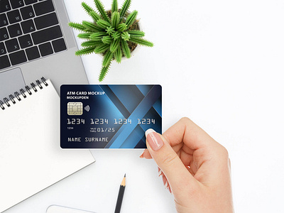 Free ATM Card Mockup PSD Template