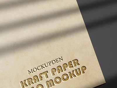Free kraft Paper Logo Mockup PSD Template