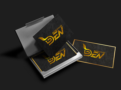 Free Golden Black Business Card Mockup | PSD Template