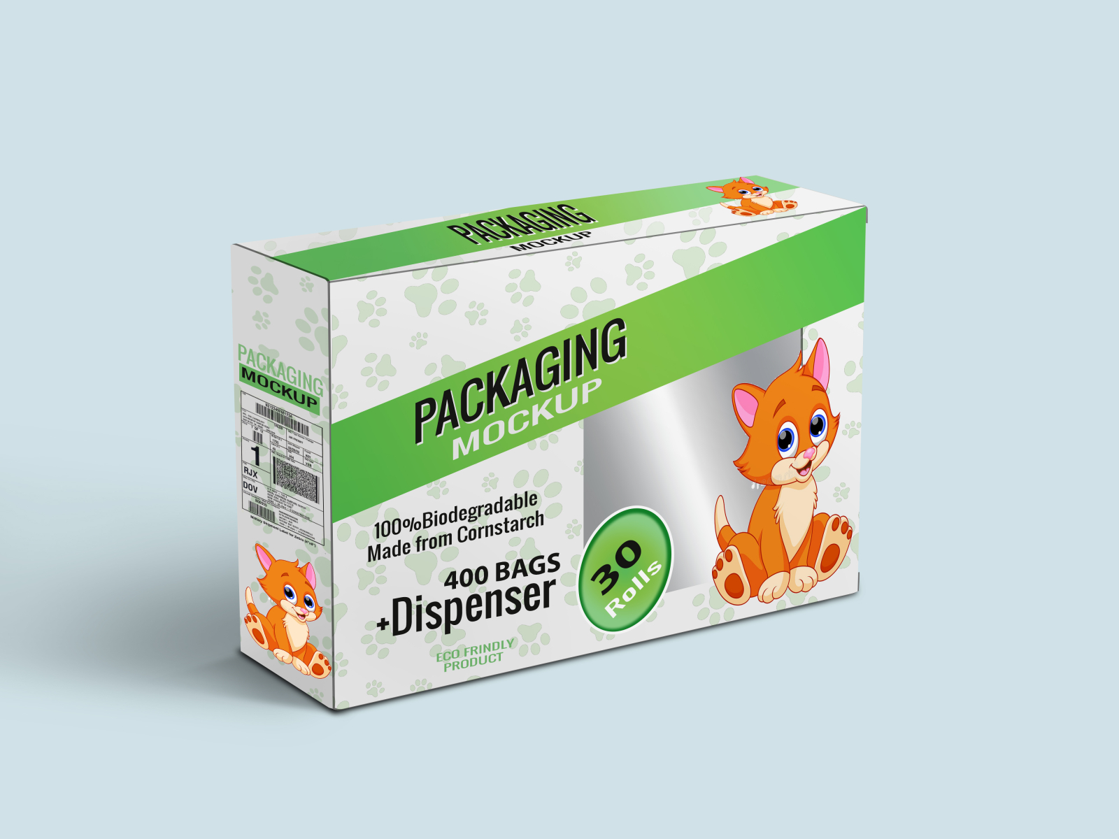 Download Free Cat or Dog Food Packaging Box Mockup | PSD Template by Mockup Den on Dribbble