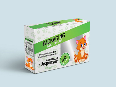 Free Cat or Dog Food Packaging Box Mockup | PSD Template