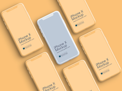 Free Clay iPhone X Device Mockup Design | PSD Template