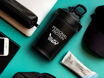 Free Black Protein Shaker Mockup | PSD Template free