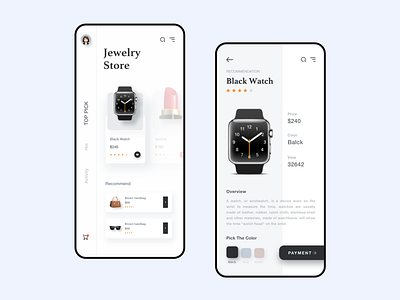 Watch purchase page app design illustration purchase page shop ui ux watch 创意