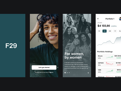 F29 | Mobile bank banking app bitcoin dashboard finance finance app fintech invest app investment luno mobile mobile app monzo n26 onboarding portfolio revolut wise woman