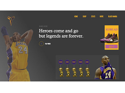 Kobe Bryant Landing Page