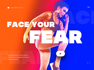 Fearface branding design flat identity minimal typography ui ux web website