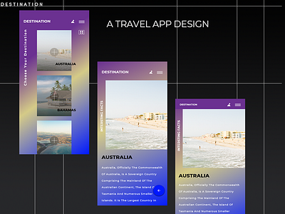 Destination branding design flat minimal typography ui ux web website