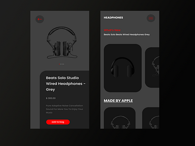 Headphone Concept app app design design flat minimal ui ux