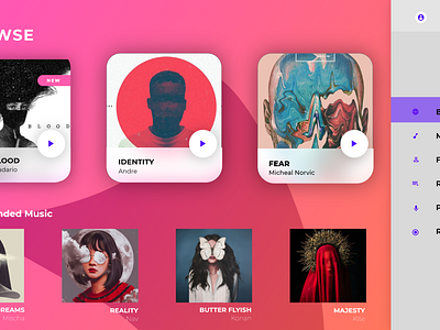 Music app concept design