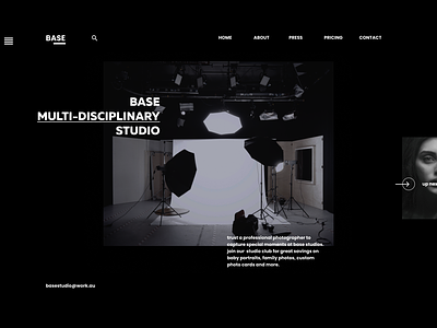 Base Studio design flat landing page minimal typography ui unsplash ux web website