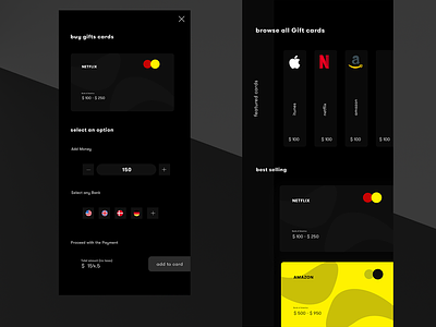 Add A Gift Card 2019 app app design concept design flat minimal ui user experience design ux website