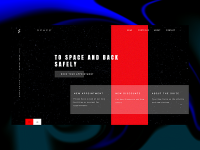 Space 2019 concept design flat landing page minimal ui user experience design ux web website