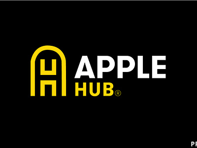 apple hub design logo vector