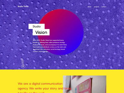 studio vision 2019 branding clean concept design flat minimal ui ux web website