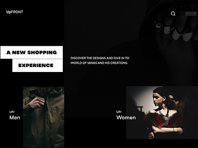 Upfront E-commerce website design and Branding clean design information architect uiux user experience ux website design