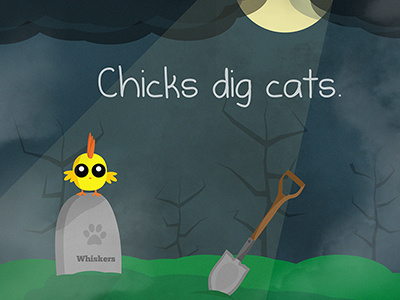 Chicks Dig Cats cats chicks dark funny illustration satire