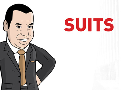 Revenge character illustration louis litt suits